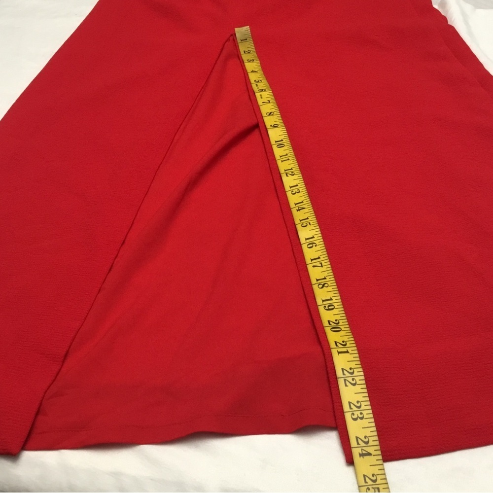 BCBG Vibrant Red Square Neck Sheath Maxi Dress for Prom - Picture 9 of 15